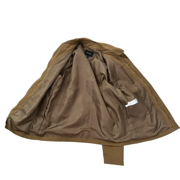 Banana Republic Mens Waxed Field Jacket Size L Dark Acorn Full Zip Coated - Picture 5 of 9